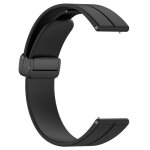 Bracelet de montre boucle magn�tique silicone le noir 22 mm