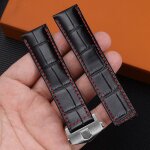 Bracelet de montre en cuir de crocodile pour homme, bracelet de montre, tag heuer, calera, bleu, marron, ... Bracelet de montre en cuir de crocodile pour homme, bracelet de montre, tag heuer, calera, bleu, marron, ...