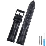 Bracelets de montre en cuir vritable avec boucle ardillon en acier, bracelet de ceinture de poignet, ...