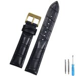 Bracelets de montre en cuir vritable avec boucle ardillon en acier, bracelet de ceinture de poignet, ...