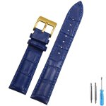 Bracelets de montre en cuir vritable avec boucle ardillon en acier, bracelet de ceinture de poignet, ...