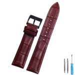 Bracelets de montre en cuir vritable avec boucle ardillon en acier, bracelet de ceinture de poignet, ...