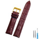 Bracelets de montre en cuir vritable avec boucle ardillon en acier, bracelet de ceinture de poignet, ...