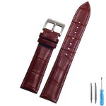 Bracelets de montre en cuir vritable avec boucle ardillon en acier, bracelet de ceinture de poignet, ...