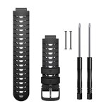 Bracelet de montre pour garmin forerunner 630 silicone noir / gris