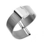 Bracelet de montre milanais universel, a dgagement rapide, en maille d'acier inoxydable, noir, 12 - ...