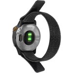 Bracelet de montre en nylon 22 mm pour garmin fenix 7 / 6 / 5, samsung galaxy watch le noir