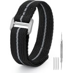 Bracelet de montre en nylon, fermeture auto - agrippante, une pice, 20 mm et 22 mm, bracelet de montre ...