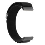 Bracelet de montre en nylon tress� le noir 20 mm