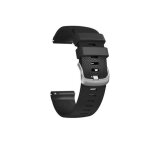 Bracelet de montre en silicone 22 mm - compatible avec garmin, samsung, huawei et plus le noir