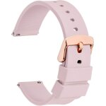 Bracelets de montres silicone avec boucle dorée rose, libération rapide, 14mm 16mm 18mm 20mm 22mm Bracelets de montres silicone avec boucle dorée rose, libération rapide, 14mm 16mm 18mm 20mm 22mm