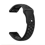 Bracelet de montre en silicone pour la srie garmin fenix noir + gris