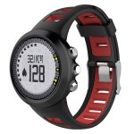 Bracelet de montre en silicone pour suunto quest / m1 / m2 / m4 / m5 noir + rouge