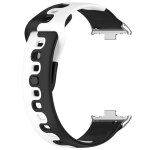 Bracelet de montre en silicone pour xiaomi mi band 8 pro / redmi watch 4 noir + blanc