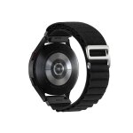 Bracelet nylonsense alpine l (poignet de 165mm a 210mm) pour fossil q explorist hr gen 4 - noir