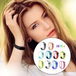 Bracelet de remplacement pour xiaomi mi band 4 / mi band 3, 10 pcs bracelet de montre en silicone rglable ...