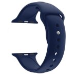 Bracelet silicone bleu fonce souple sport mixte remplacement montre pour apple iwatch 40 mm taille m ...