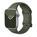 Bracelet silicone kaki souple pour apple watch serie 9 8 7 6 5 4 3 2 1 se 42mm 44mm 45mm 49mm - visiodirect ...