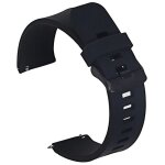 Bracelet en silicone lisse avec boucle phonecare pour amazfit balance 2 - noir