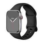 Bracelet silicone noir souple pour apple watch serie 9 8 7 6 5 4 3 2 1 se 38mm 40mm 41mm - visiodirect ...