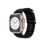 Bracelet en silicone ocean waves para apple watch se 3 - 40mm - preto