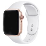 Bracelet silicone souple pour apple watch series se - 44mm - blanc