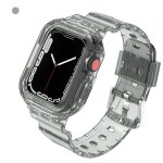 Bracelet en silicone transparent sport + bracelet pour apple watch srie 7, 4145mm, boucle extensible, ...