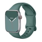 Bracelet silicone vert pin souple pour apple watch serie 9 8 7 6 5 4 3 2 1 se 38mm 40mm 41mm - visiodirect ...