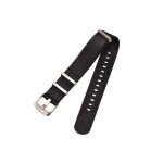Bracelet en toile de nylon avec boucle ardillon en acier inoxydable, adapt aux montres dw le noir m