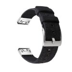 Bracelet en toile tiss�e de haute qualit� pour montre garmin le noir m
