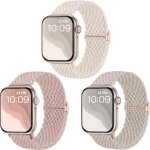 Bracelets tress compatibles avec bracelet apple watch 38mm 40mm 41mm 42mm, bande elastique en tissu ...