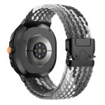 Bracelet tress� elastique en nylon 40 / 44mm avec boucle parachute compatible avec samsung galaxy watch ...