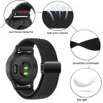 Bracelet tress� en nylon pour garmin venu 2s / venu 3s / vivomove 3s / vivoactive 4s, 18mm elastique ...
