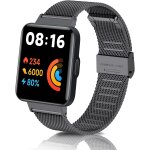 Bracelet compatible avec xiaomi redmi watch 2 lite, acier inoxydable rglable maille sangle, hommes femmes ...