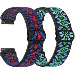 Braided nylon watch strap for 24 mm 22 mm 20 mm 19 mm 18 mm bracelet men and women adjustable buckle ...
