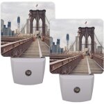 Bridge new york veilleuses avec capteur intelligent led veilleuse pour chambre a coucher, couloir, escaliers, ...