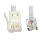 Bt t�l�phone c�ble extension bt plug to rj11 plug, (2 broches crossover type) pour une conductivit� optimale ...