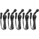 C�ble d'extension, pack de 5, pour downlights led, etanche ip67, 1m / 3. 3ft, 2pin, avec connecteurs ...