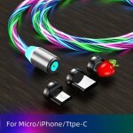 Câble lumineux pour téléphone portable samsung iphone, fil de charge magnétique, lumière led, chargeur ... Câble lumineux pour téléphone portable samsung iphone, fil de charge magnétique, lumière led, chargeur ...