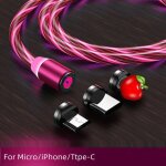 Câble lumineux pour téléphone portable samsung iphone, fil de charge magnétique, lumière led, chargeur ... Câble lumineux pour téléphone portable samsung iphone, fil de charge magnétique, lumière led, chargeur ...