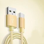 Câble metal nylon renforcé chargeur usb / type c longueur 2m couleur or compatible samsung lg sony wiko ... Câble metal nylon renforcé chargeur usb / type c longueur 2m couleur or compatible samsung lg sony wiko ...