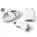 Cabling� set 3 en 1 pour apple iphone 4, 4s, 3 - 1 x pour apple iphone 4 + 1 x chargeur voiture allume ...