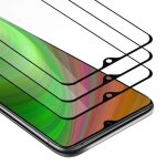 Cadorabo 3x plein ecran film de protection compatible avec oneplus 7t en transparent avec noir - 3x verre ...
