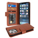 Cadorabo housse compatible avec apple iphone 13 pro en noisette marron - etui de protection avec fermeture ...