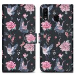 Cadorabo housse compatible avec - design grue & fleurs no. 9 - etui de protection avec fermeture magn�tique, ...