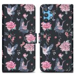 Cadorabo housse compatible avec - design grue & fleurs no. 9 - etui de protection avec fermeture magn�tique, ...