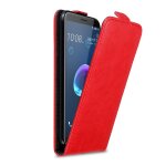 Cadorabo housse compatible avec htc desire 12 en rouge de pomme - etui de protection au design flip avec ...