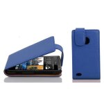 Cadorabo housse compatible avec htc desire 300 en bleu royal - etui de protection au design flip en similicuir ...