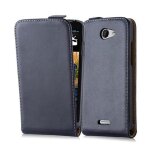 Cadorabo housse compatible avec htc desire 516 en noir de jais - etui de protection au design flip en ...