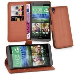 Cadorabo housse compatible avec htc desire 820 en noisette marron - etui de protection avec fermeture ...